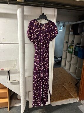 Lucky Brand Plum Floral Maxi Dress